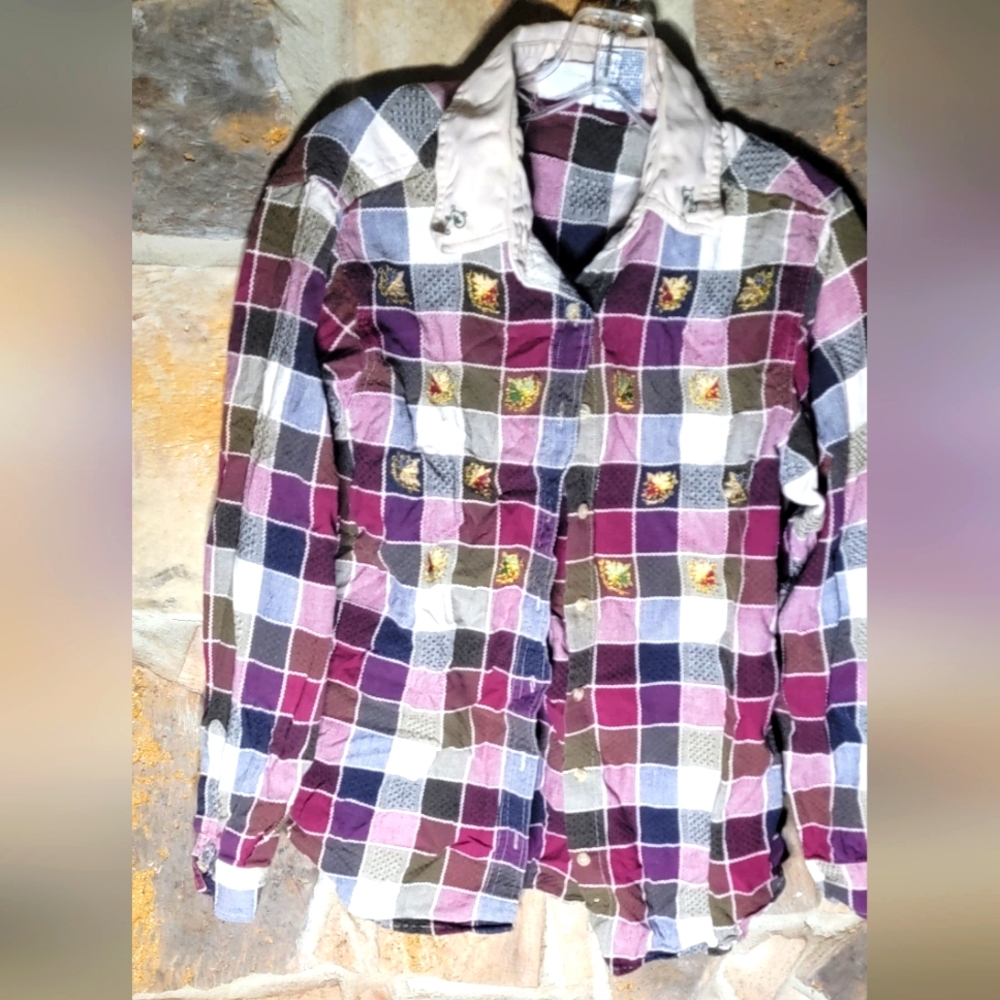 Bobby Brooks Fall Maroon Button Down - image 1